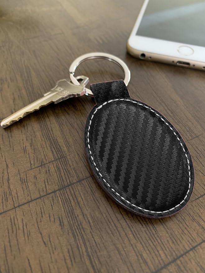 LaserGram Oval Keychain, Disc Golf, Personalized Engraving Included