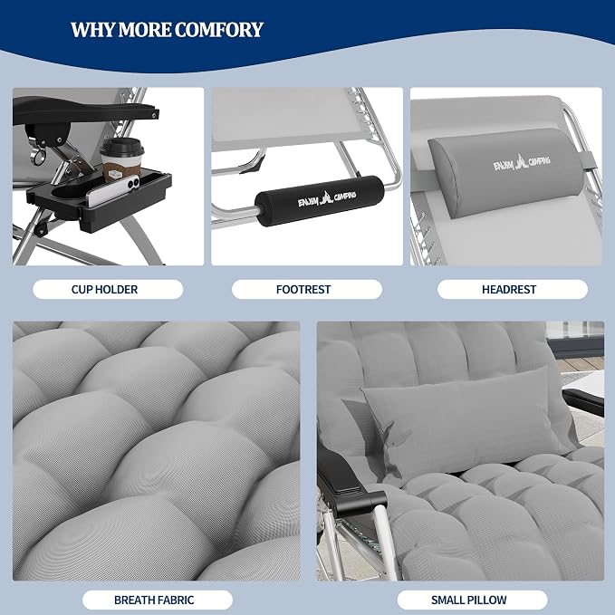 UDPATIO Oversized Zero Gravity Chair Patio Reclining Chairs - Image 5
