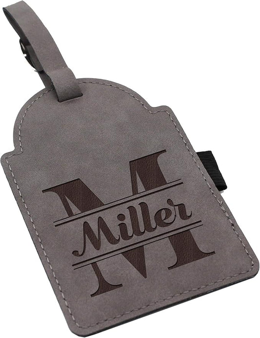 Custom Engraved Golf Luggage and Bag Tag - Customized Golfing Accessories Gift for Golfer, Mom, Dad, Him, Her (Gray)