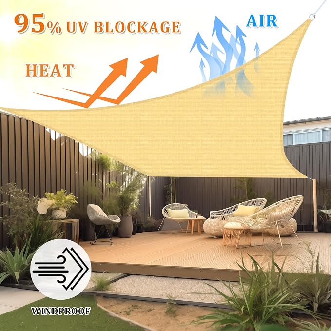 Shade&Beyond 12'x30' Sun Shade Sail Canopy Rectangle, UV Block Breathable - Image 2