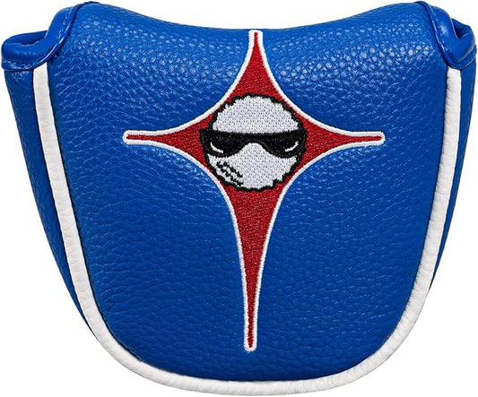 Golf Club Headcover Poker Element Embroidery Design Magnetic Closure Elegant Premium PU Leather Driver Fairway Wood Hybrid Blade Mallet Putter Cover Wood Head Cover