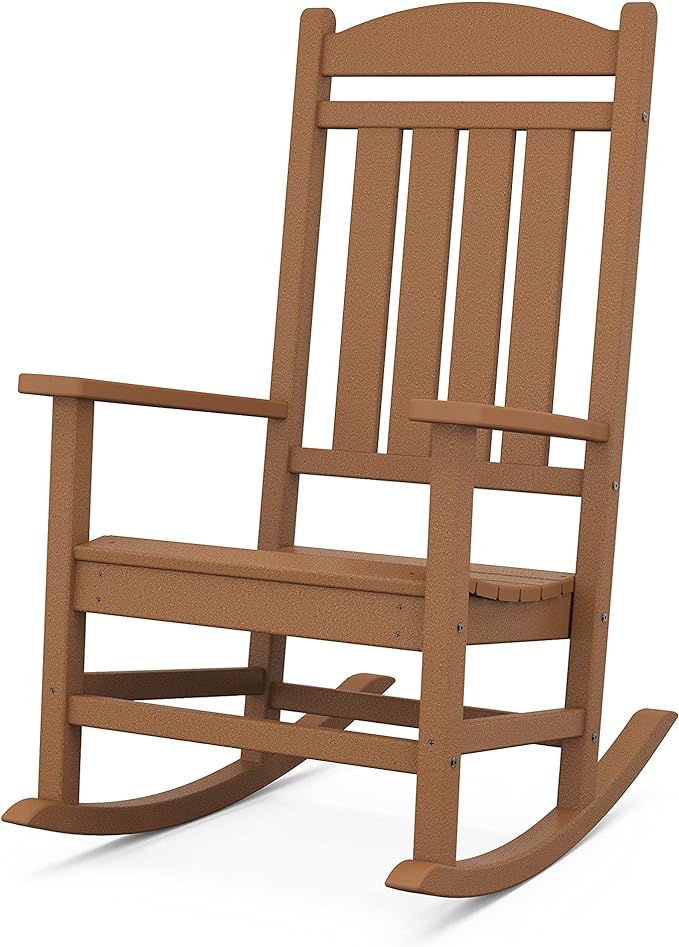 POLYWOOD Presidential Rocking Chair in Teak by POLYWOOD