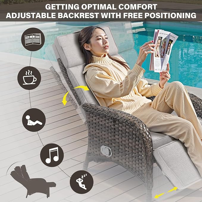 7 Piece Wicker Patio Furniture Set - Image 6