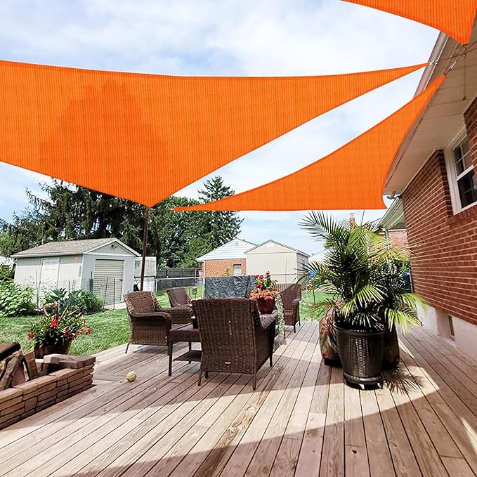 Patio Paradise 19' x 19' x 19' Sun Shade Sail Triangle Canopy Shade Cloth by Patio