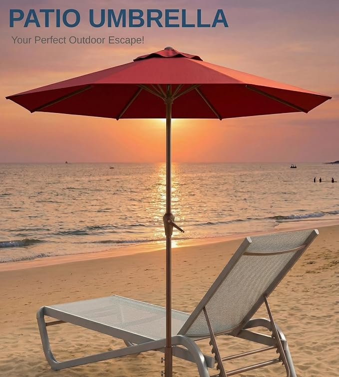 10FT Patio Umbrella, Outdoor Umbrella - Image 8