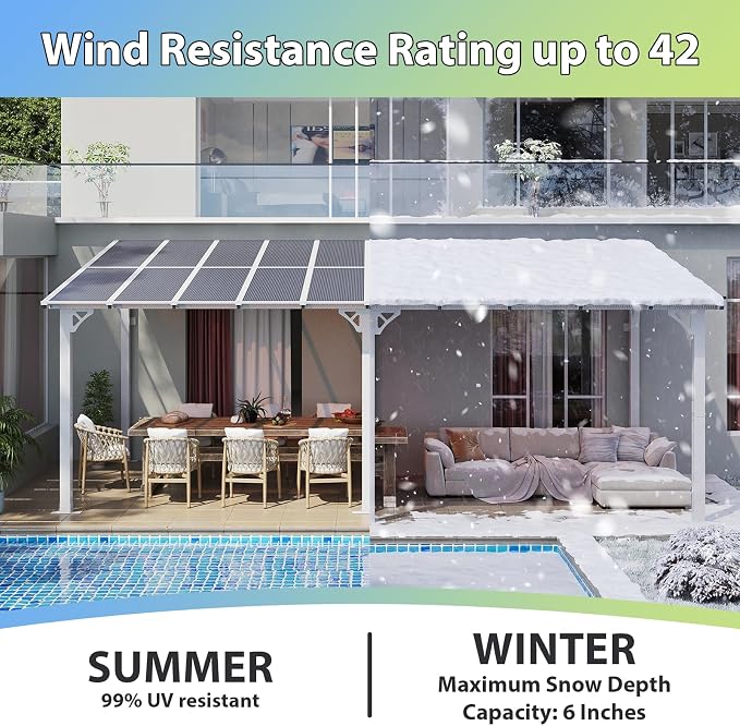 Aoxun 20’x10’ Gazebo with Aluminum Frame & Polycarbonate Panel, Outdoor Patio - Image 4