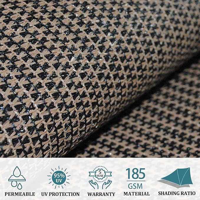 Shade&Beyond 5'x7' Sun Shade Sail Canopy Rectangle, UV Block Breathable Curved - Image 3