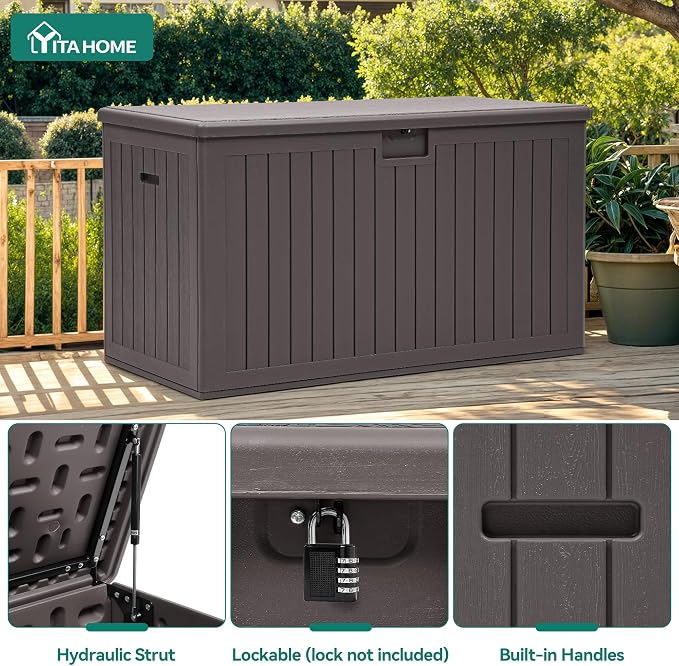YITAHOME 220 Gallon Double-Wall Deck Box - Image 4