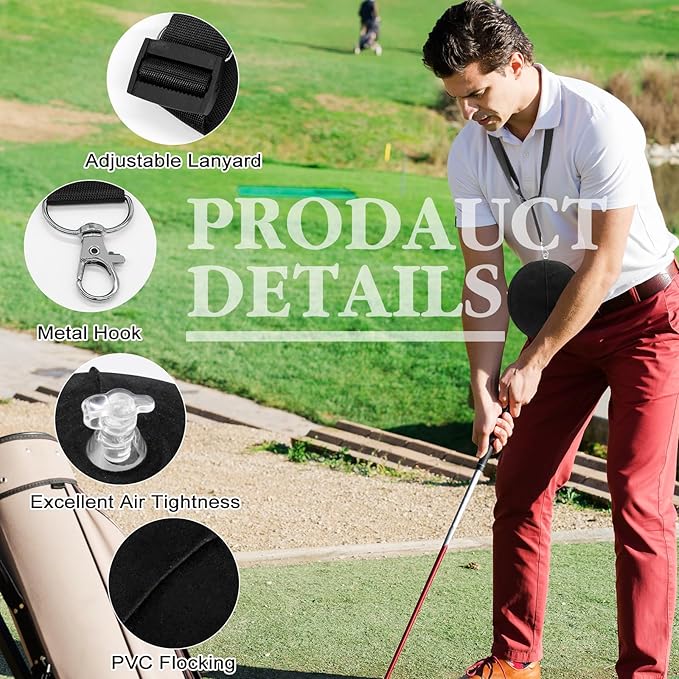Golf Training Ball Smart Ball Golf Training Aid Inflatable Swing Training Ball with Inflator Pump and Adjustable Lanyard,Assist Golf Swing Trainer Golf Swing Assistant for Beginner