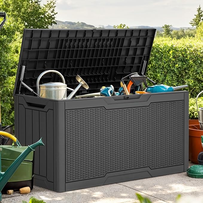 YITAHOME 80 Gallon Outdoor Storage Box | Large Water Resistant Resin Deck Box - Image 7