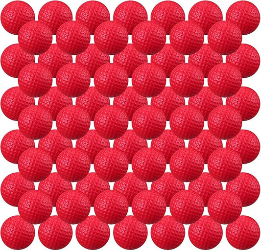 Junkin 80 Pcs Foam Golf Balls Rubber Practice Balls Realistic Feel and Flight Sport Training for Indoor or Outdoor Backyard Golf Training