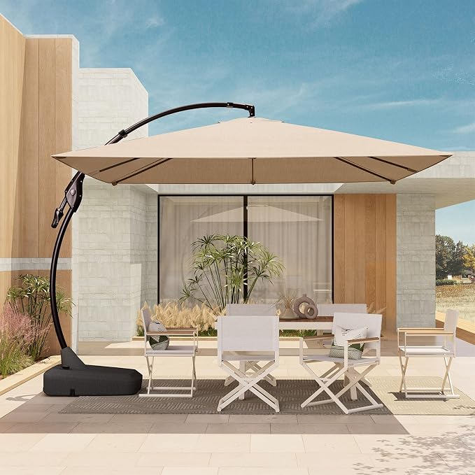 Grand patio 10x10 FT Large Cantilever Square Umbrella by GrandPatio