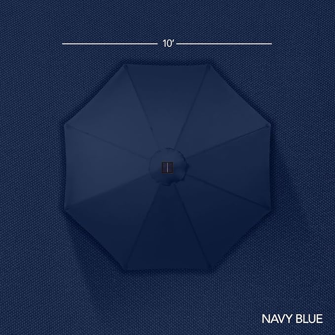 Best Choice Products 10ft Solar Market Patio Umbrella w/Woodgrain Pattern Pole - Image 9