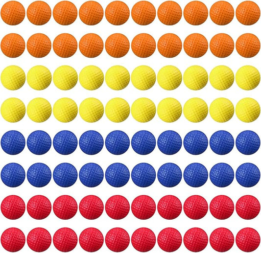 Junkin 80 Pcs Foam Golf Balls Rubber Practice Balls Realistic Feel and Flight Sport Training for Indoor or Outdoor Backyard Golf Training