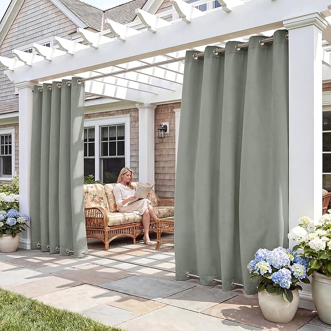 RYB HOME 2 Panels Outdoor Curtains by RYBHOME