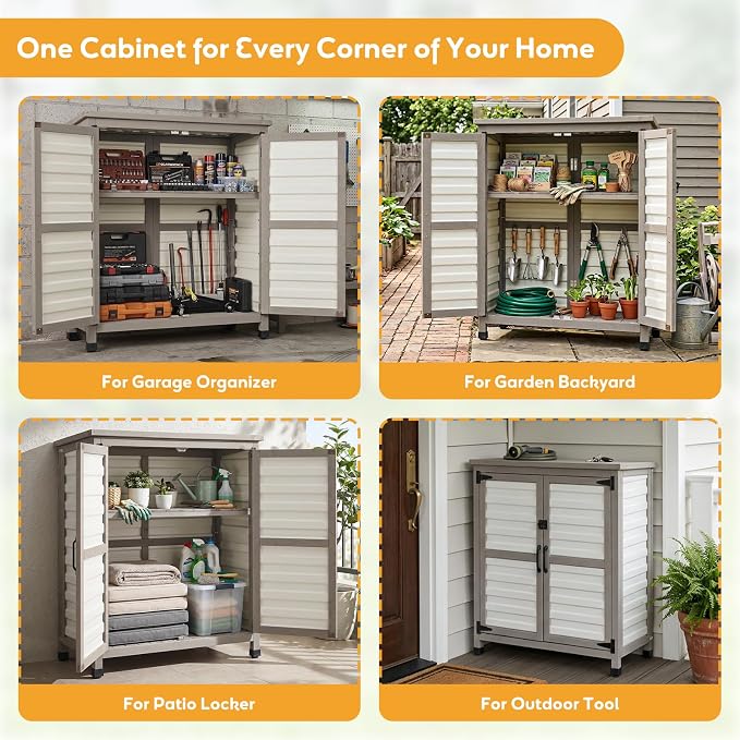 PetsCosset Weatherproof Outdoor Storage Cabinet - Image 6