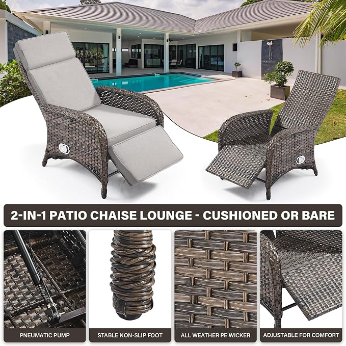 7 Piece Wicker Patio Furniture Set - Image 8