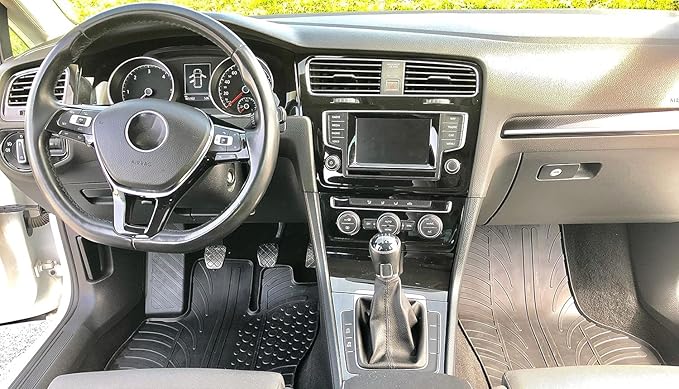GledringUSA Custom Fit All-Weather Rubber Floor Mats Compatible for Volkswagen Tiguan (5N) 2009-2016 & Tiguan Limited 2017-2018