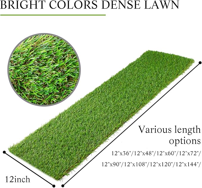 GLOBREEN Artificial Grass Table Runners 48 Inches - Green Faux Grass Turf Table Runner for Golf Football Party Decorations Wedding Birthday Dining Baby Shower