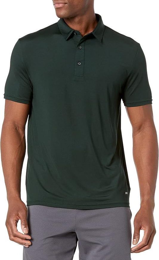 Amazon Essentials mens Slim-Fit Quick Dry Tech Stretch Lightweight Golf Polo Shirt