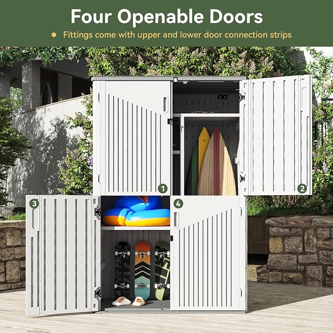 Aoxun 64 Cu.Ft Resin Storage Shed - Image 7