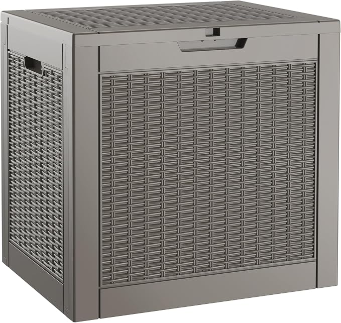 29 Gallon Outdoor Storage Box, Resin Deck Boxes Indoor and outdoor, Waterproof by KAMABOKO