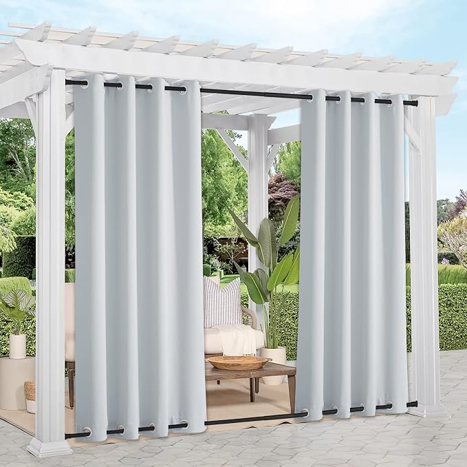 NICETOWN 2 Panels Outdoor Curtains Waterproof - Image 8