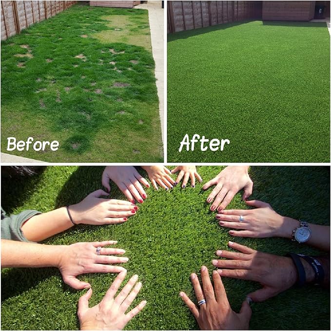 Artificial Grass Turf, 10ft x 66ft 0.4" Pile Height, Indoor Outdoor Fake Astroturf Rug Carpet Mat for Balcony Decor Backyard Patio Backdrop Fence Wall Decorations Dogs