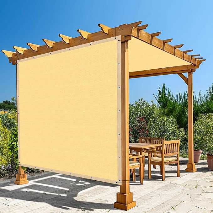 Amagenix 90% Shade Fabric 4'X 9' Sand Sun Shade Cloth by Amagenix
