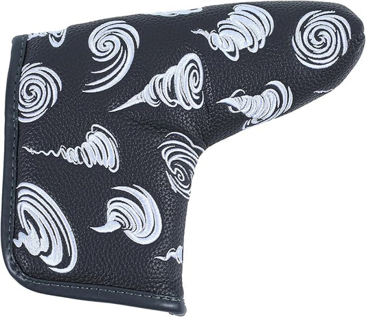 Golf Club Headcover, Premium Leather Embroidery Mallet Putter Cover Blade Head Covers, Stylish Golf Accessories, Great Golf Gifts for Men and Women Golfers