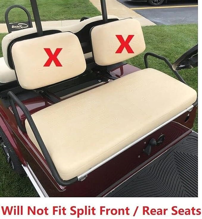 Huskey Parts Company Premium Golf Cart Seat Cover Brown for Club Car Precedent/Tempo, Front Rear 4PC