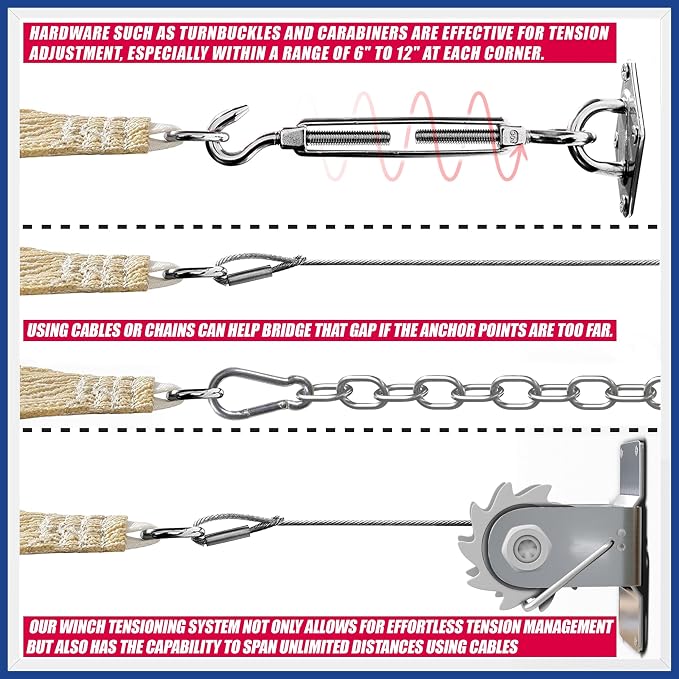 8' x 19' Red Sun Shade Sail UPF50 Rectangle smTAPR0816 Canopy Fabric Cloth - Image 7