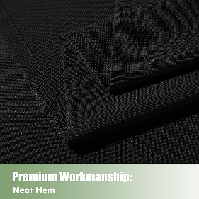 Black Patio Outdoor Curtains Waterproof - Image 5