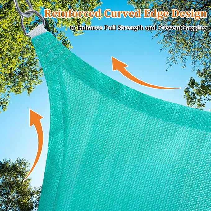 Shade&Beyond Custom Sun Shade Sail 5'X6'X7.8'Triangle Sun Sail Shades Patio UV - Image 5