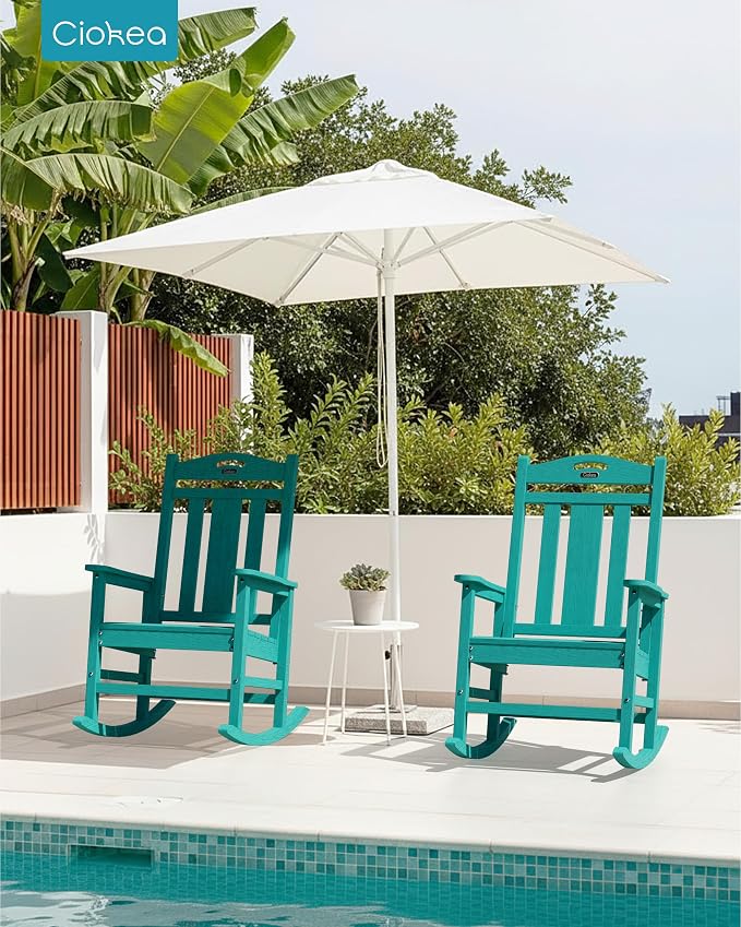 Oversized Outdoor Rocking Chairs Set of 4, 380lbs Heavy-Duty Large Patio Rocker - Image 2