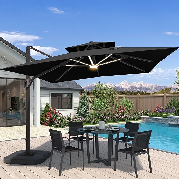 10x10 FT Outdoor Cantilever Patio Umbrella by Unknown