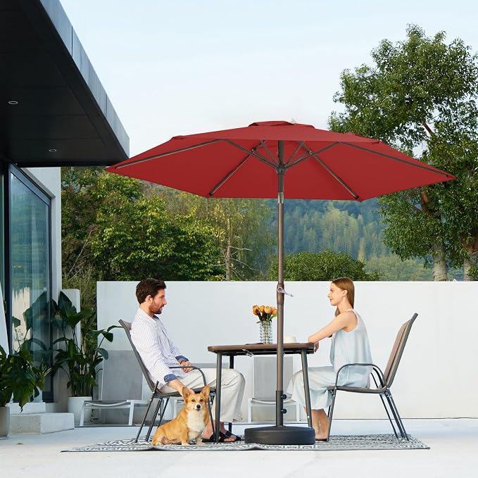JEAREY 7.5 ft Outdoor Patio Umbrella, Table Umbrella, Tilt & Crank lift - Image 7