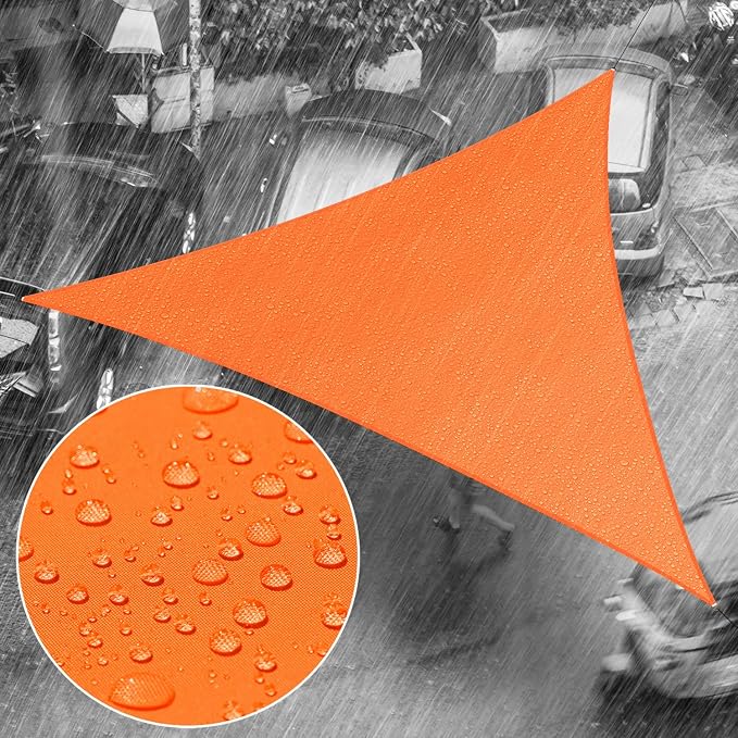 Royal Shade 11' x 18' x 21.1' Orange Triangle Waterproof Sun Shade Sail Order by RoyalShade