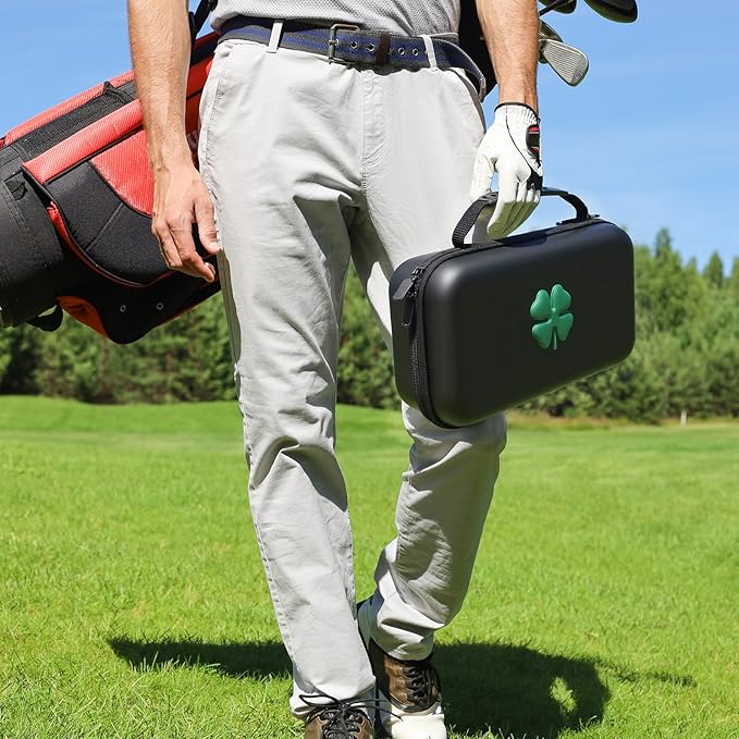 Golf Glove Holder Case with Glove Shaper - Golf Accessories Organizer for Men & Women, Premium Protective Storage Case with Carabiner Fits Golf Bags, Golf Gifts for Men