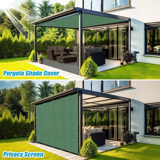 Amagenix 90% Pergola Shade Cover 6' X 24' Sun Shade Cloth - Image 5