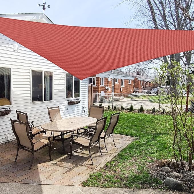 Windscreen4less 6' x 6' x 6' Sun Shade Sail Triangle Outdoor Canopy Cover UV by Windscreen4less