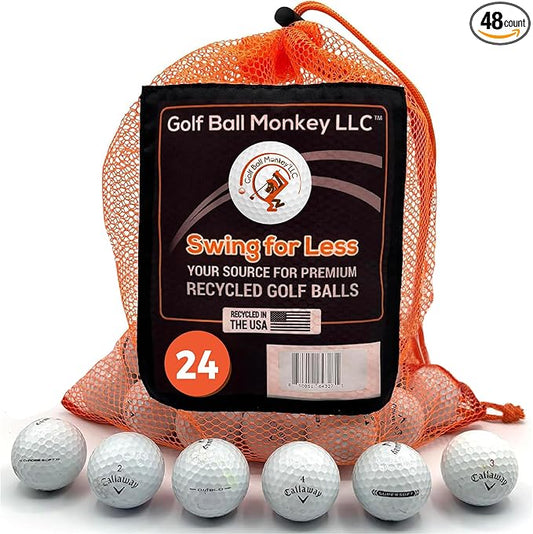 Golf Ball Monkey Cheap Recycled for Callaway Golf Balls Mix for Callaway Supersoft Golfballs, Superfast, Superhot, Warbirds, Diablo, Hex Tour Soft & More