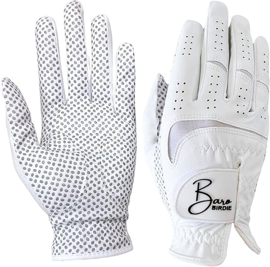 Golf Gloves Both Hands Women's 1 Pair Lightweight Non-Slip Silicone Extra Grip All Weather Girls Ladies Sports Tennis