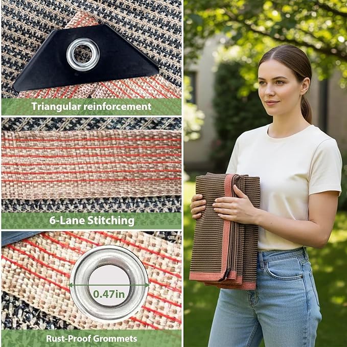 90% Sun Shade Cloth with Grommets, 3.3 x 6.6 FT Pergola Shade Cover Canopy - Image 3