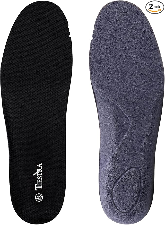 Insoles for Womens Memory Foam Shoe Inserts,Replacement Insoles for Work Boot Running Shoes-Shock Absorption and Cushion for Feet Relief,Comfort Inner Soles for Everyday Use Black 41EU/US10