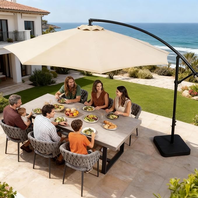 10FT Cantilever Offset Patio Umbrella - Image 5