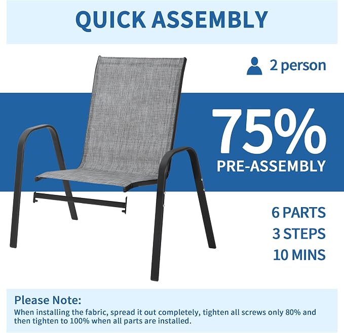 Patio Chairs Set of 8 - Image 6