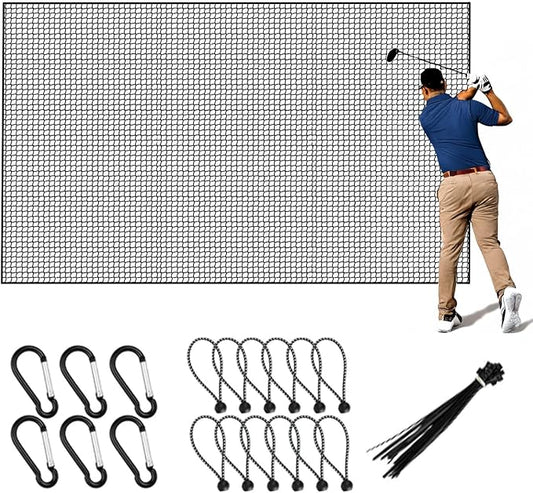 Golf Net, 12X12ft /12X15ft/12X20ft Golf Practice Net Sports Practice Barrier Net for Baseball, Hockey, Soccer, Netting for Garage, Backyard, Indoor Outdoor Sports Netting