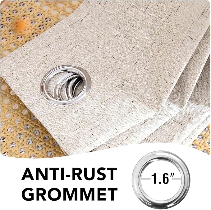 H.VERSAILTEX Linen Curtains 100% Blackout Curtains - Image 6