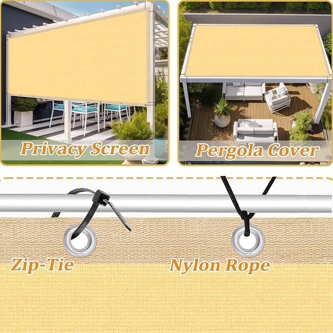 Shade&Beyond Customized Size 16' X 16' Shade Cloth - Image 4